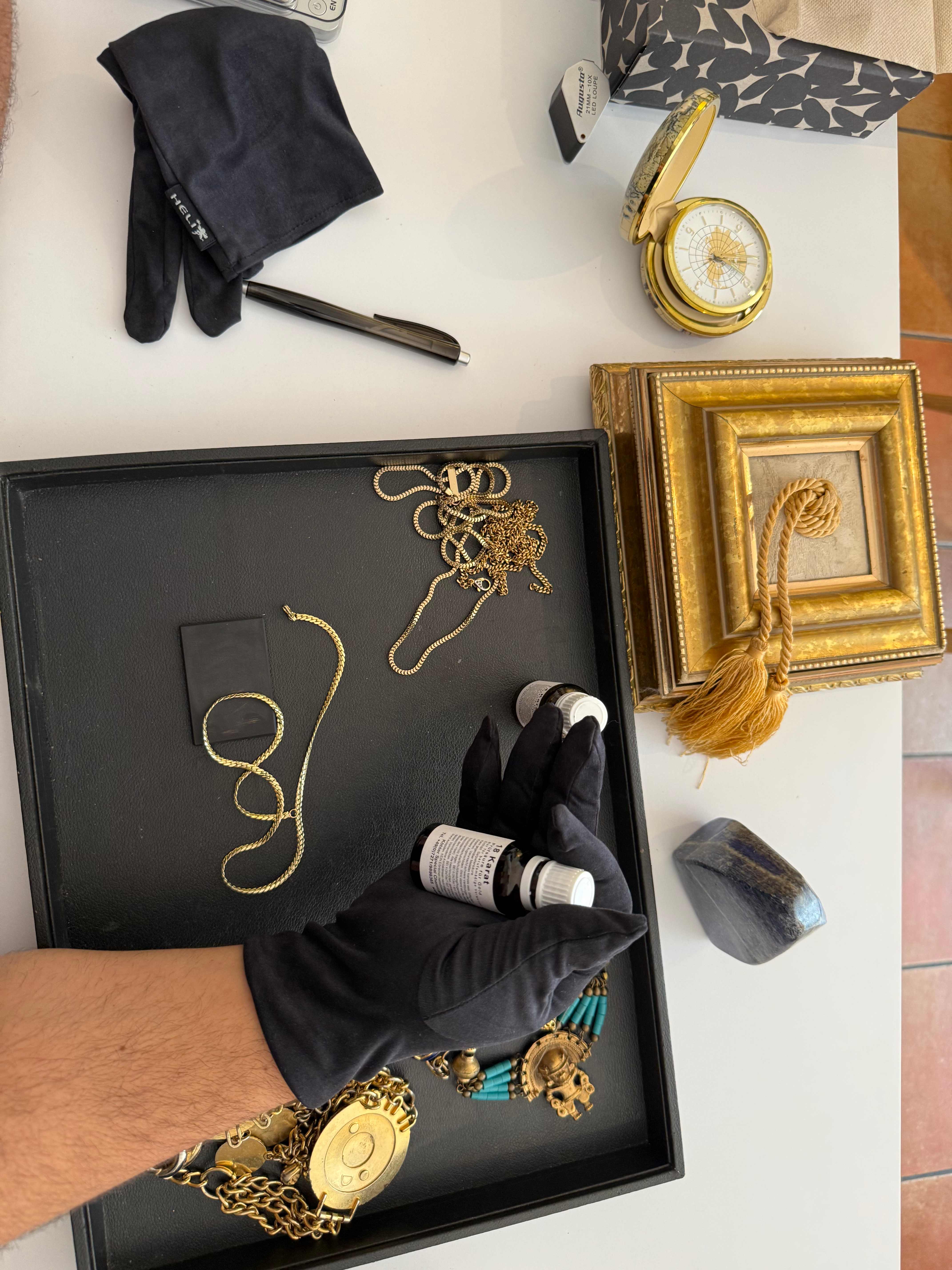 Schmuck Erbschaft Ankauf Aurello — Expertenbewertung mit Säuretest und Lupe
